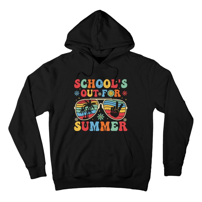 Retro Last Day Of Schools Out For Summer Teacher Boy Girl Hoodie