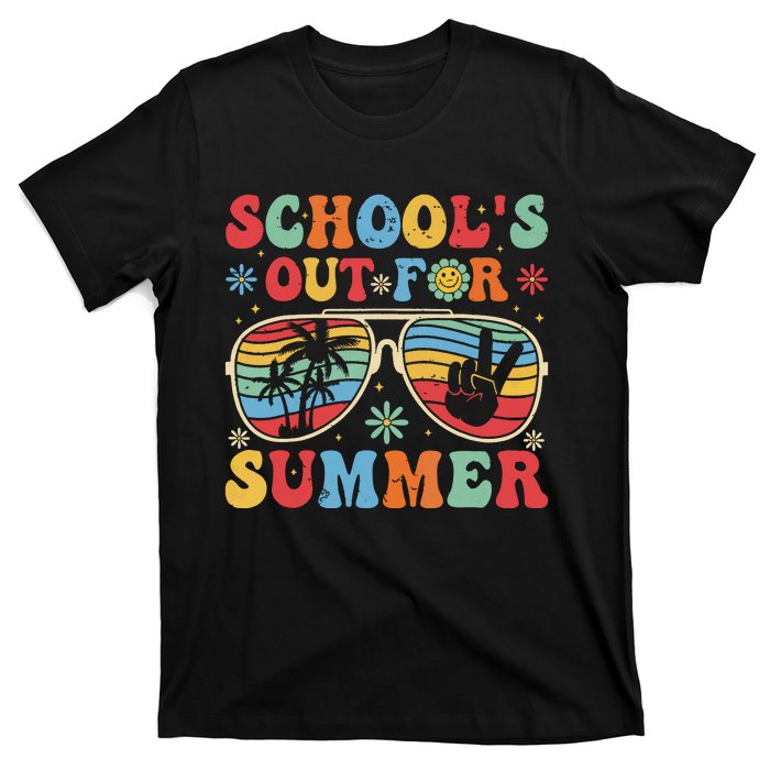 Retro Last Day Of Schools Out For Summer Teacher Boy Girl T-Shirt