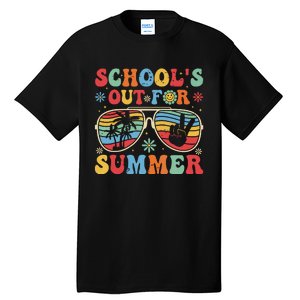 Retro Last Day Of Schools Out For Summer Teacher Boy Girl Tall T-Shirt