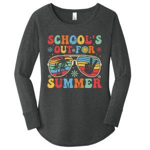 Retro Last Day Of Schools Out For Summer Teacher Boy Girl Women's Perfect Tri Tunic Long Sleeve Shirt