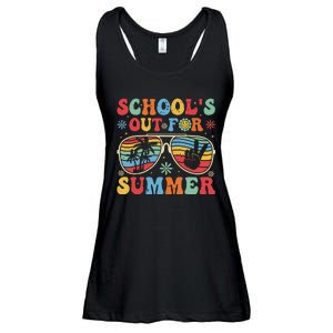 Retro Last Day Of Schools Out For Summer Teacher Boy Girl Ladies Essential Flowy Tank