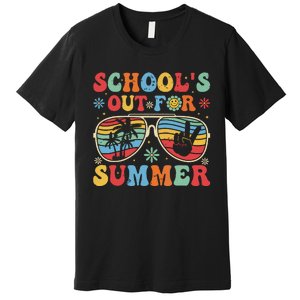 Retro Last Day Of Schools Out For Summer Teacher Boy Girl Premium T-Shirt