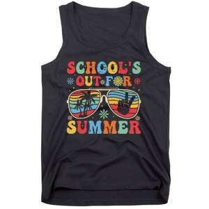 Retro Last Day Of Schools Out For Summer Teacher Boy Girl Tank Top