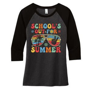 Retro Last Day Of Schools Out For Summer Teacher Boy Girl Women's Tri-Blend 3/4-Sleeve Raglan Shirt