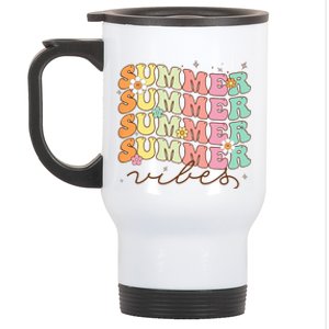 Retro Last Day Of School Peace Out 5th Grade Teacher Stainless Steel Travel Mug