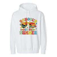 Retro Last Day Of Schools Out For Summer Teacher Boy Girl Garment-Dyed Fleece Hoodie