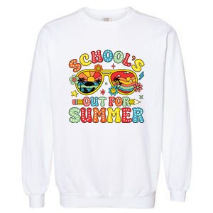 Retro Last Day Of Schools Out For Summer Teacher Boy Girl Garment-Dyed Sweatshirt