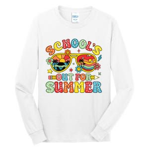 Retro Last Day Of Schools Out For Summer Teacher Boy Girl Tall Long Sleeve T-Shirt