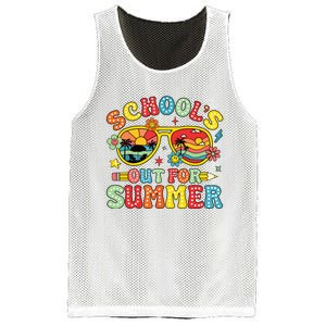 Retro Last Day Of Schools Out For Summer Teacher Boy Girl Mesh Reversible Basketball Jersey Tank