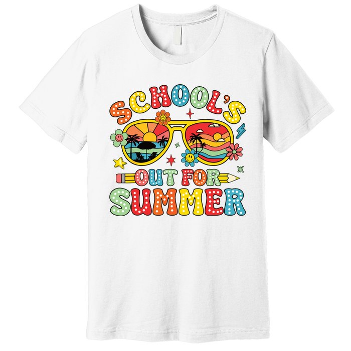 Retro Last Day Of Schools Out For Summer Teacher Boy Girl Premium T-Shirt