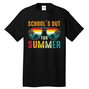 Retro Last Day Of Schools Out For Summer Teacher Boy Girl Tall T-Shirt