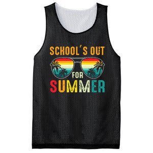 Retro Last Day Of Schools Out For Summer Teacher Boy Girl Mesh Reversible Basketball Jersey Tank