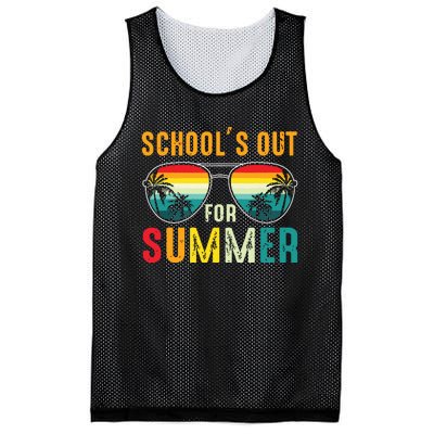 Retro Last Day Of Schools Out For Summer Teacher Boy Girl Mesh Reversible Basketball Jersey Tank