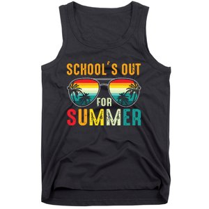 Retro Last Day Of Schools Out For Summer Teacher Boy Girl Tank Top