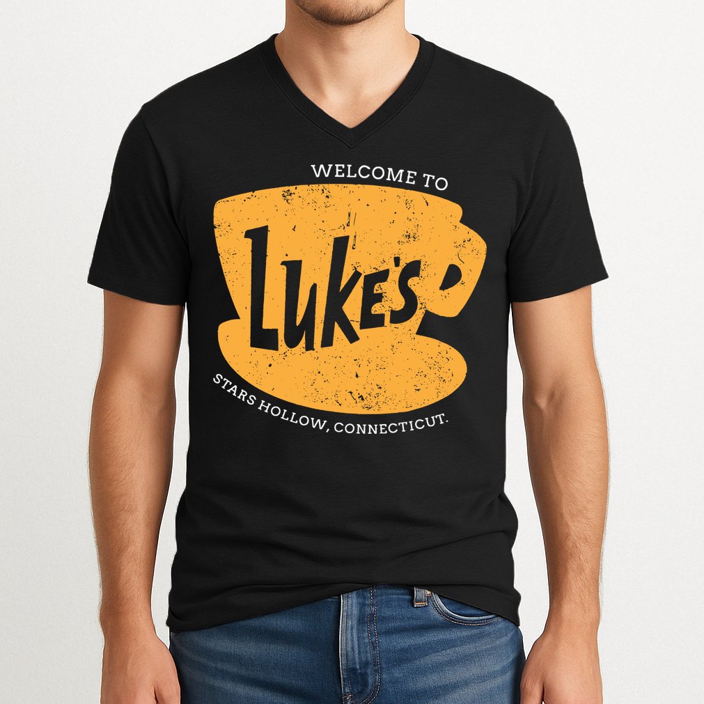 Retro Lukes Diner V-Neck T-Shirt