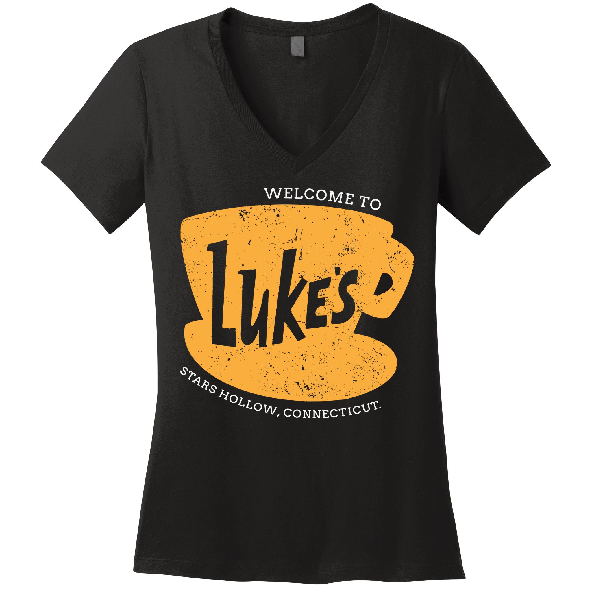 Retro Lukes Diner Women's V-Neck T-Shirt