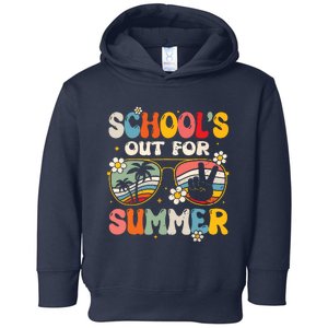 Retro Last Day Of Schools Out For Summer Teacher Boy Girl Toddler Hoodie