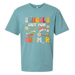 Retro Last Day Of Schools Out For Summer Teacher Boy Girl Sueded Cloud Jersey T-Shirt