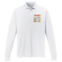 Retro Last Day Of Schools Out For Summer Teacher Boy Girl Performance Long Sleeve Polo