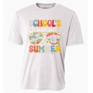 Retro Last Day Of Schools Out For Summer Teacher Boy Girl Cooling Performance Crew T-Shirt