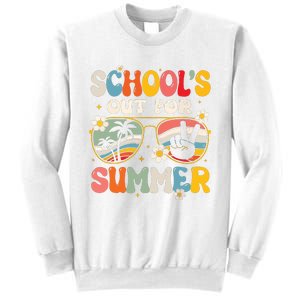 Retro Last Day Of Schools Out For Summer Teacher Boy Girl Sweatshirt