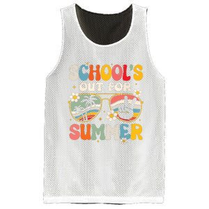 Retro Last Day Of Schools Out For Summer Teacher Boy Girl Mesh Reversible Basketball Jersey Tank