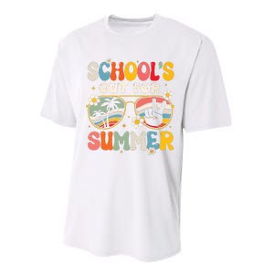 Retro Last Day Of Schools Out For Summer Teacher Boy Girl Performance Sprint T-Shirt