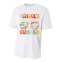 Retro Last Day Of Schools Out For Summer Teacher Boy Girl Performance Sprint T-Shirt