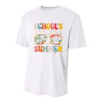 Retro Last Day Of Schools Out For Summer Teacher Boy Girl Youth Performance Sprint T-Shirt