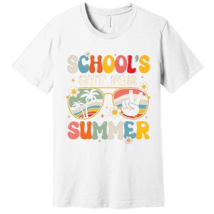 Retro Last Day Of Schools Out For Summer Teacher Boy Girl Premium T-Shirt