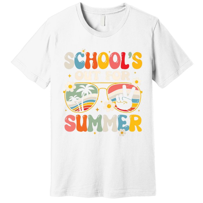 Retro Last Day Of Schools Out For Summer Teacher Boy Girl Premium T-Shirt