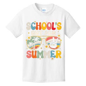 Retro Last Day Of Schools Out For Summer Teacher Boy Girl Kids T-Shirt