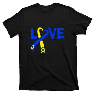 Ribbon Love Down Syndrome Awareness Gift T-Shirt