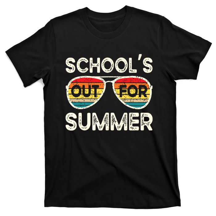 Retro Last Day Of School Schools Out For Summer Teacher T-Shirt