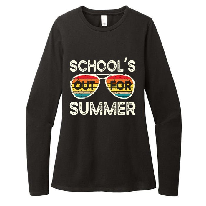 Retro Last Day Of School Schools Out For Summer Teacher Womens CVC Long Sleeve Shirt