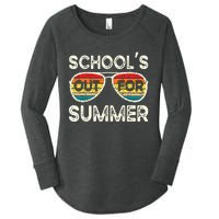 Retro Last Day Of School Schools Out For Summer Teacher Women's Perfect Tri Tunic Long Sleeve Shirt