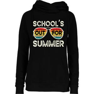 Retro Last Day Of School Schools Out For Summer Teacher Womens Funnel Neck Pullover Hood