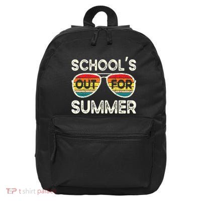 Retro Last Day Of School Schools Out For Summer Teacher 16 in Basic Backpack
