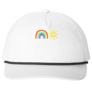 Retro Last Day Of School Schools Out For Summer Teacher Snapback Five-Panel Rope Hat