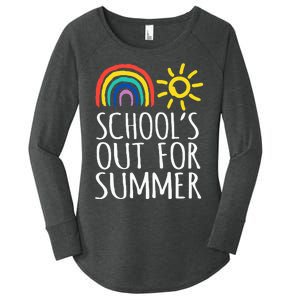 Retro Last Day Of School Schools Out For Summer Teacher Women's Perfect Tri Tunic Long Sleeve Shirt