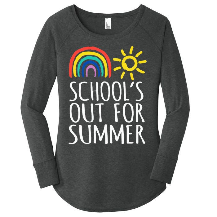 Retro Last Day Of School Schools Out For Summer Teacher Women's Perfect Tri Tunic Long Sleeve Shirt