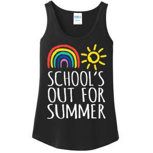 Retro Last Day Of School Schools Out For Summer Teacher Ladies Essential Tank