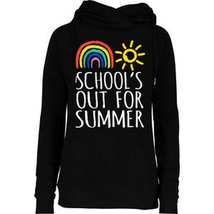 Retro Last Day Of School Schools Out For Summer Teacher Womens Funnel Neck Pullover Hood