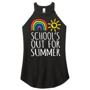 Retro Last Day Of School Schools Out For Summer Teacher Women's Perfect Tri Rocker Tank