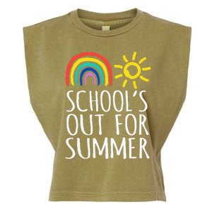 Retro Last Day Of School Schools Out For Summer Teacher Garment-Dyed Women's Muscle Tee