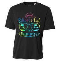 Retro Last Day Of School Schools Out Summer Teacher Cooling Performance Crew T-Shirt