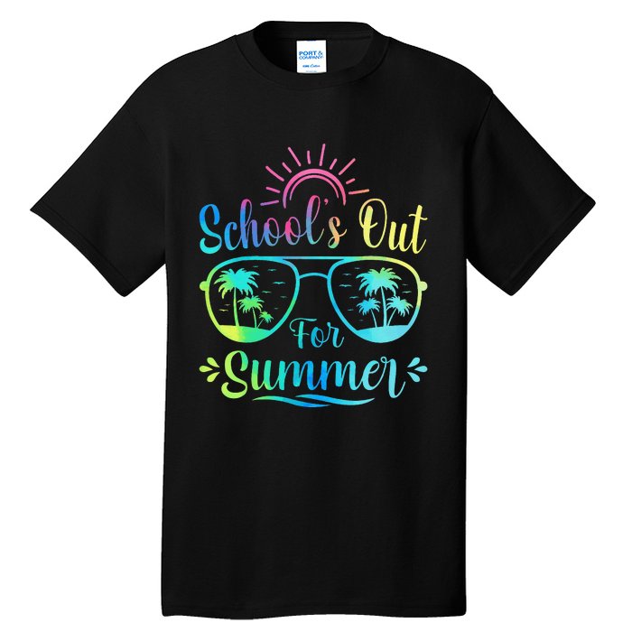 Retro Last Day Of School Schools Out Summer Teacher Tall T-Shirt