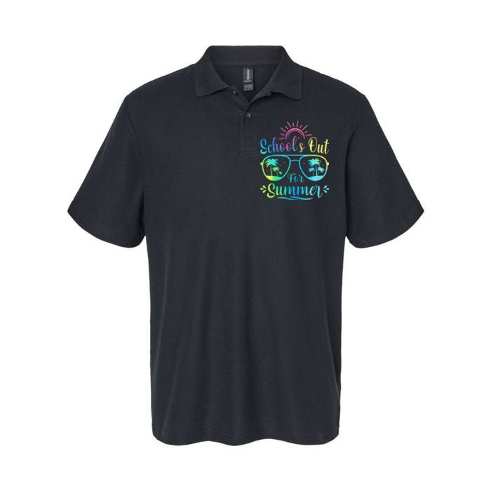 Retro Last Day Of School Schools Out Summer Teacher Softstyle Adult Sport Polo