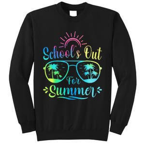 Retro Last Day Of School Schools Out Summer Teacher Tall Sweatshirt