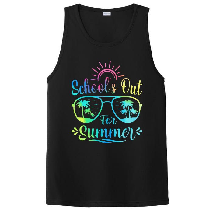 Retro Last Day Of School Schools Out Summer Teacher PosiCharge Competitor Tank